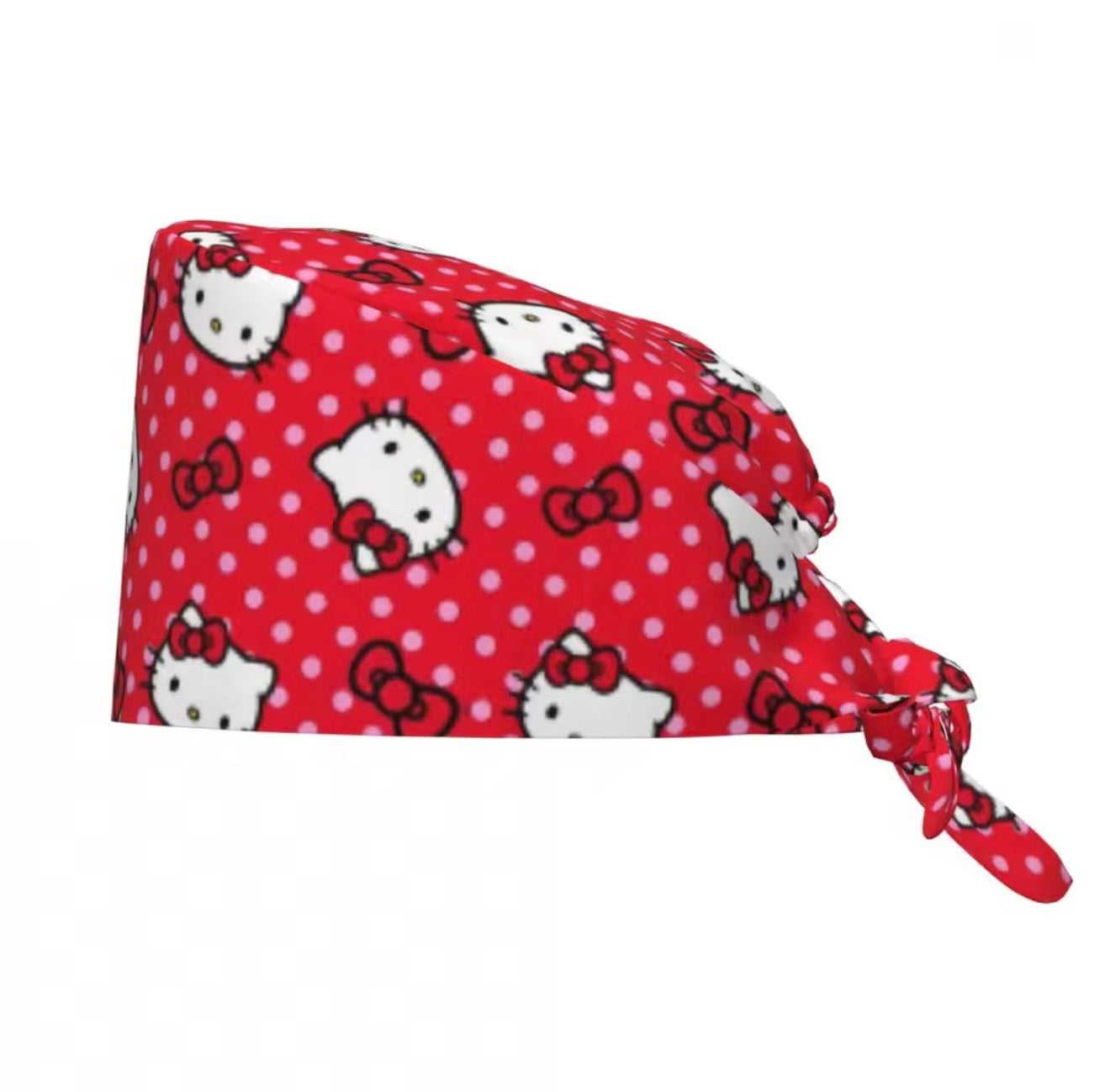 RED HELLO KITTY SCRUB CAP︳Polka Kitty