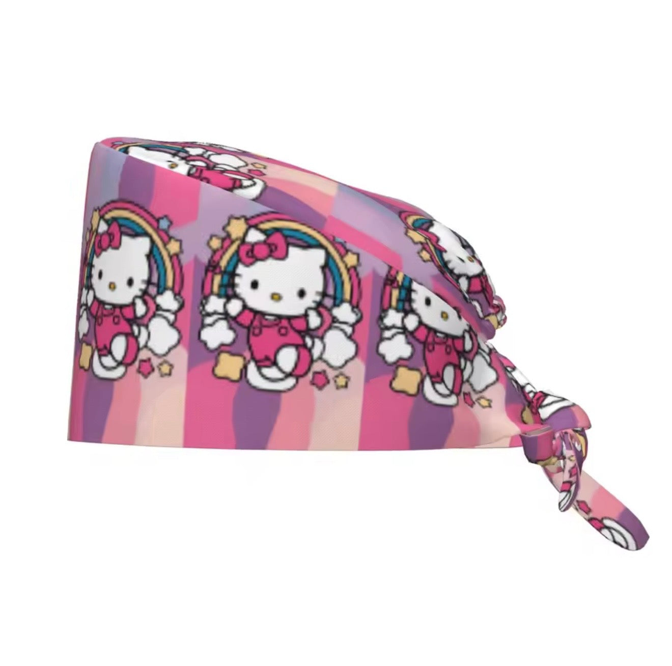 RAINBOW HELLO KITTY SCRUB CAP︳Kitty Star Burst