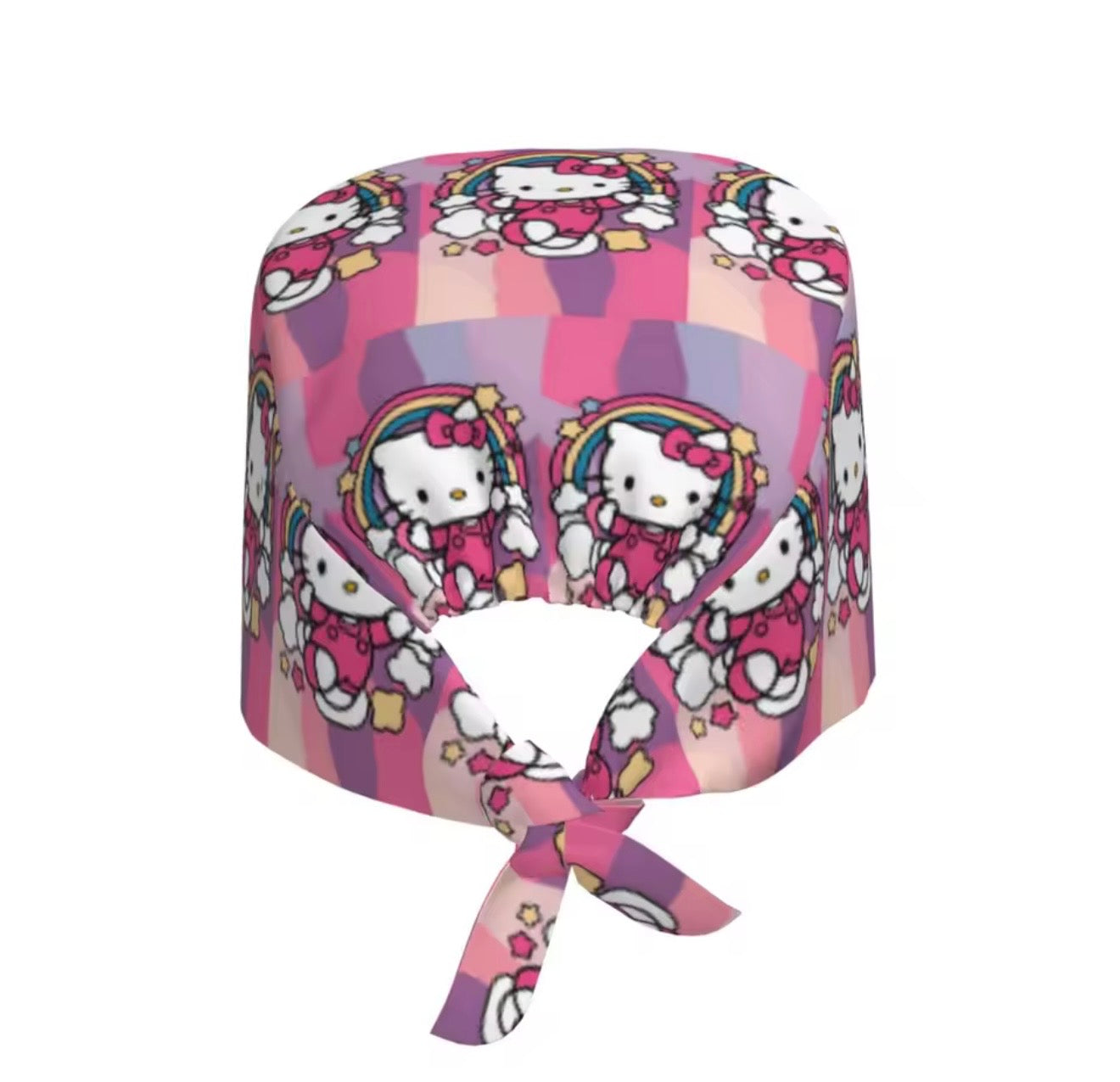 RAINBOW HELLO KITTY SCRUB CAP︳Kitty Star Burst