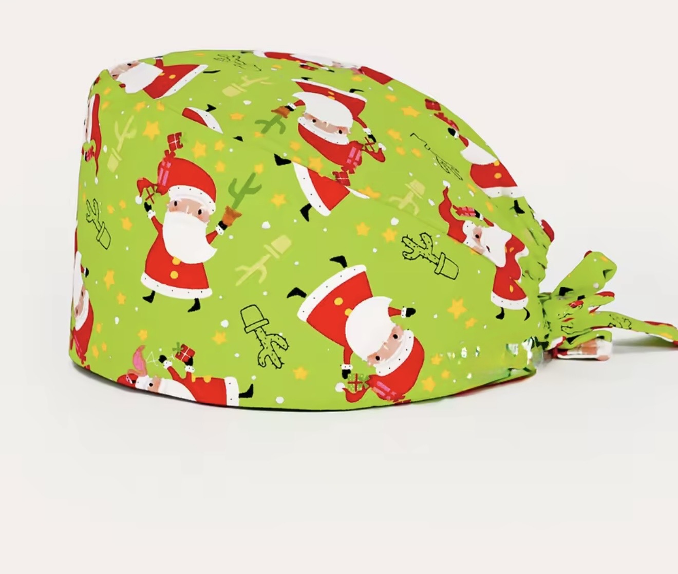 CHRISTMAS SCRUB CAP ︳GREEN SANTA